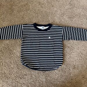 Petit Bateau Navy and White Shirt